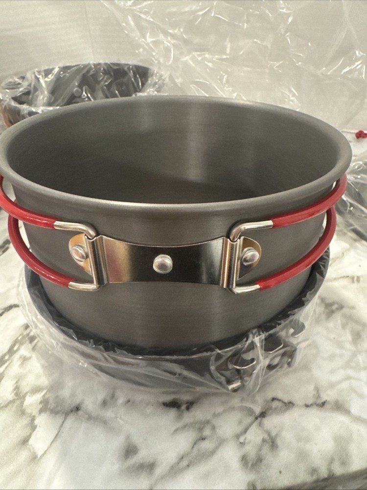 3 Piece Backpacker Hard-Anodized Cook Set - Camping Cookware with Carrying Bag