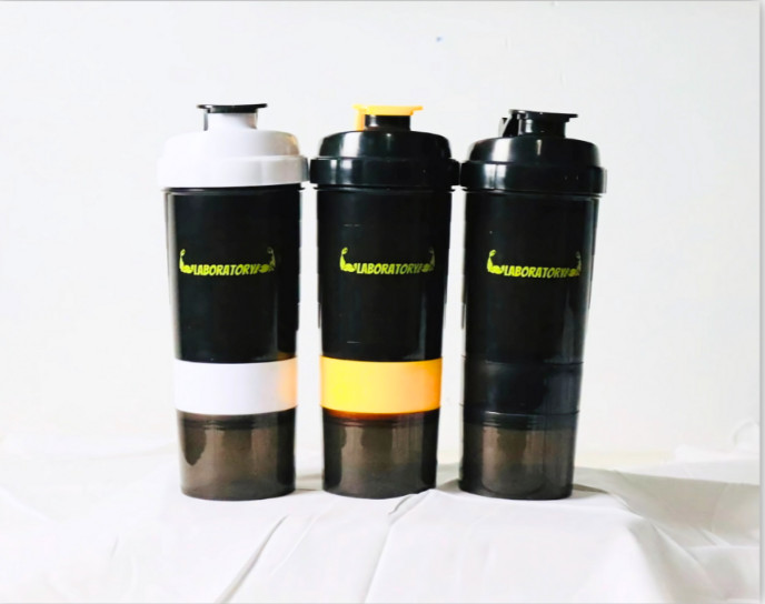 3 pack 500ml Protein Shaker Bottle BPA Free