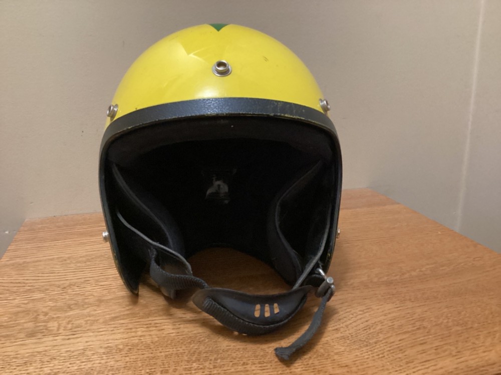 John Deere Yellow & Green Stripe 1966 Helmet