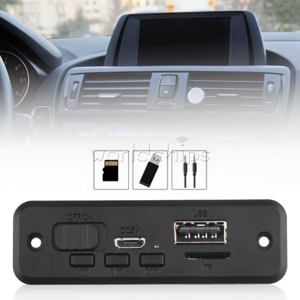 DC5V Bluetooth MP3 Player Decoder Board 2*3W Car Audio Amplifier Module FM Radio