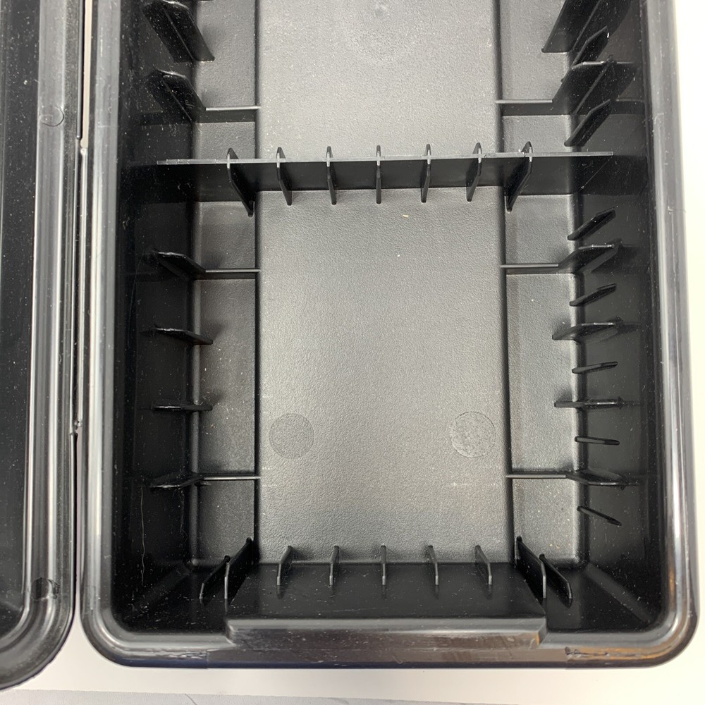 ALPHA Cassette Hard Plastic Storage Case Stackable Holds 15-24 Tapes Black 🇺🇸