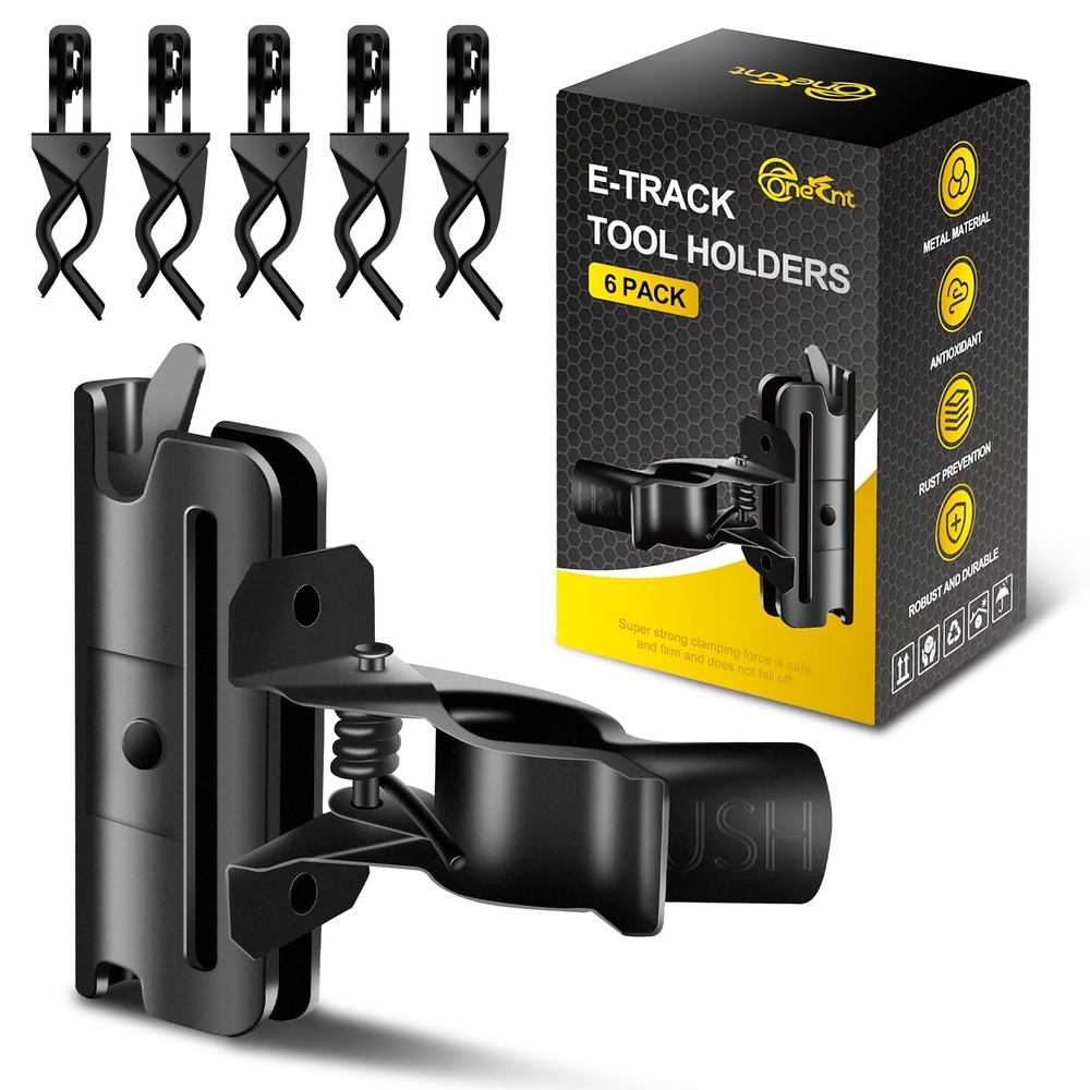 6 Pack E-Track Tool Holders |E Track Accessories for Enclosed Trailer Black