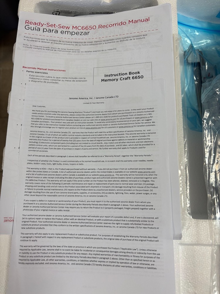 Janome MC6650 Sewing Machine