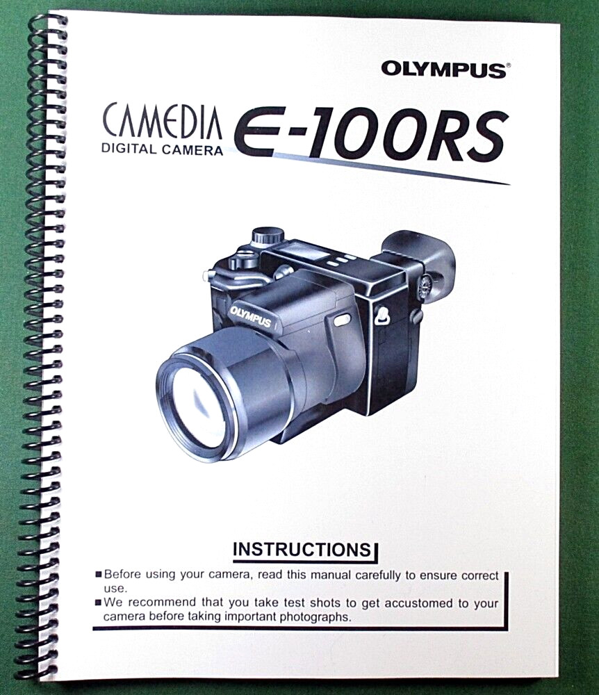 Olympus E-100RS Instruction Manual: 220 Pages and Protective Covers!