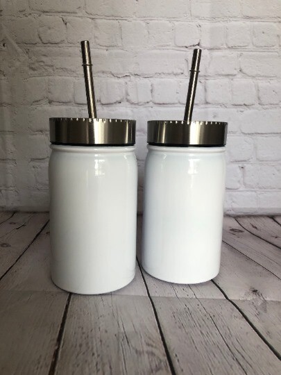 2 Pack - 17oz Mason Jars Sublimation Blanks