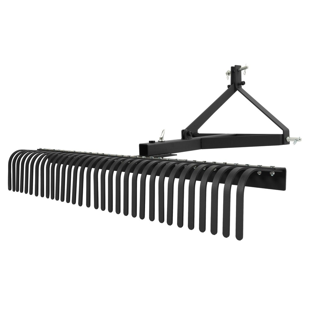 3 Point 60" Landscape Rake For Cat 1 Tractor Hookup Compact Tractors Loader