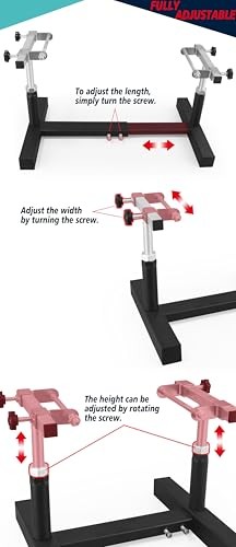 YHMOTO Heavy Duty Adjustable Motorcycle Engine Stand for Car/Engine