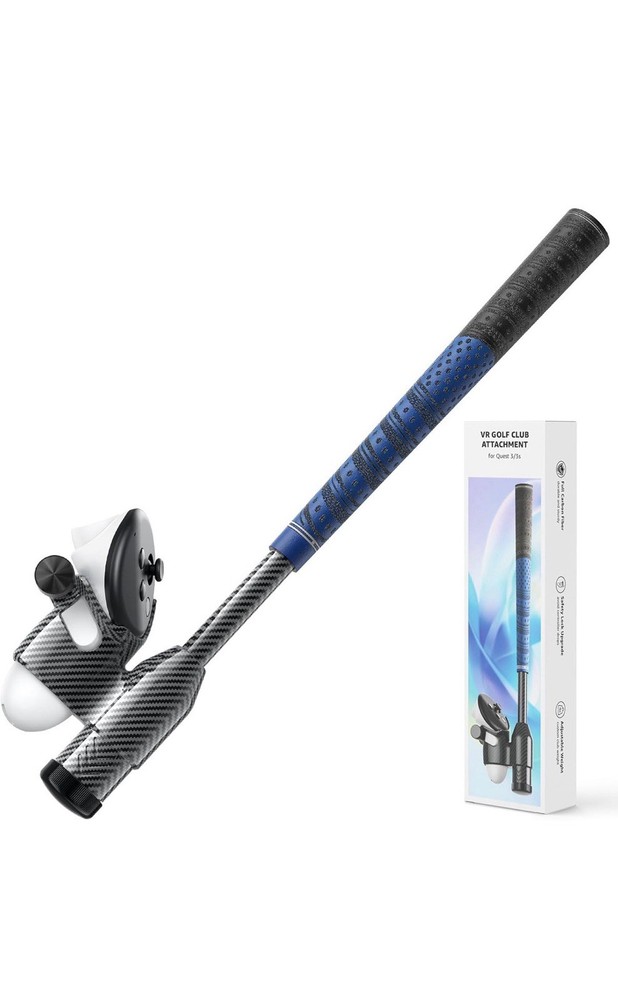 Golf Club Attachment for Quest 3/3s Controller, Black/Blue