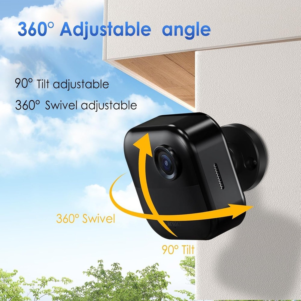 High-Quality 360° Adjustable Mount - 3 Pack for Blink Cameras, Easy Install