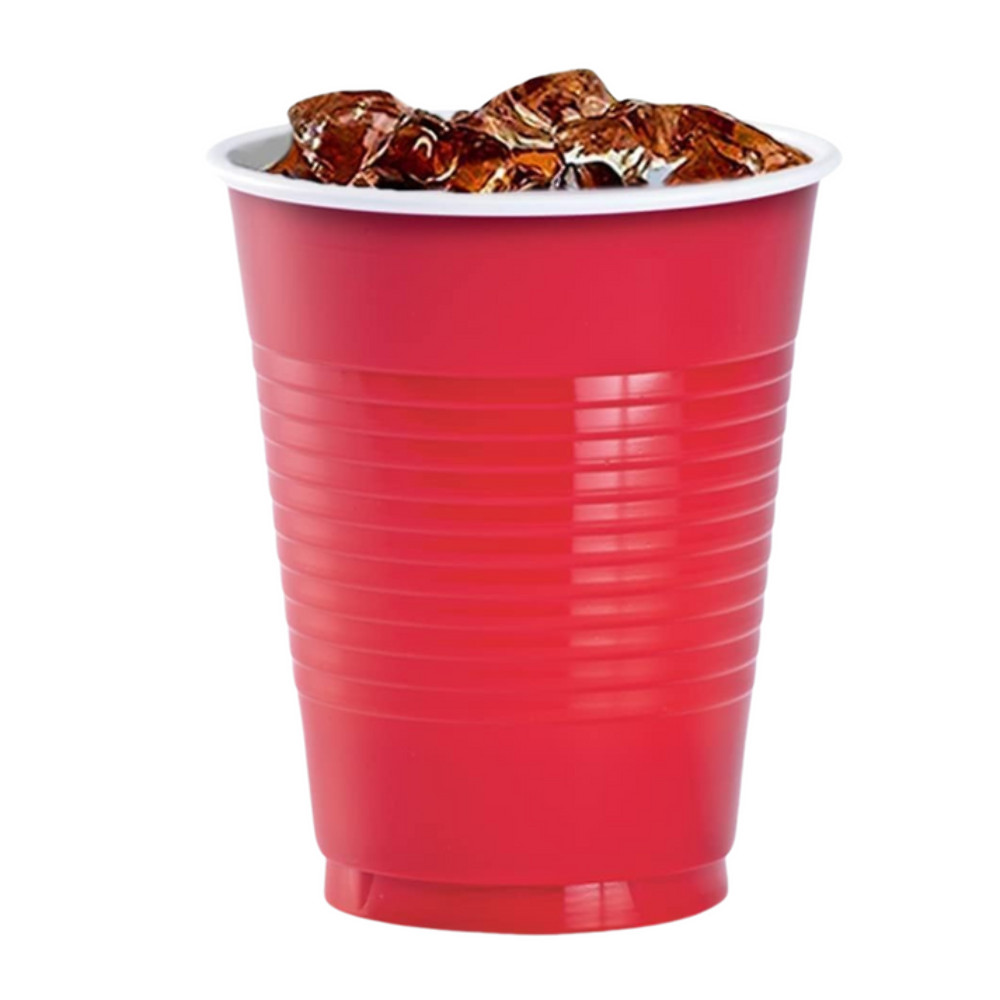 Disposable 9oz Red Plastic Cups: 8CT