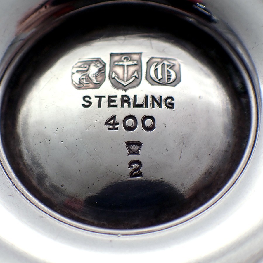 Ornate Tea Caddy Gorham Sterling Silver Mono EKF 1905