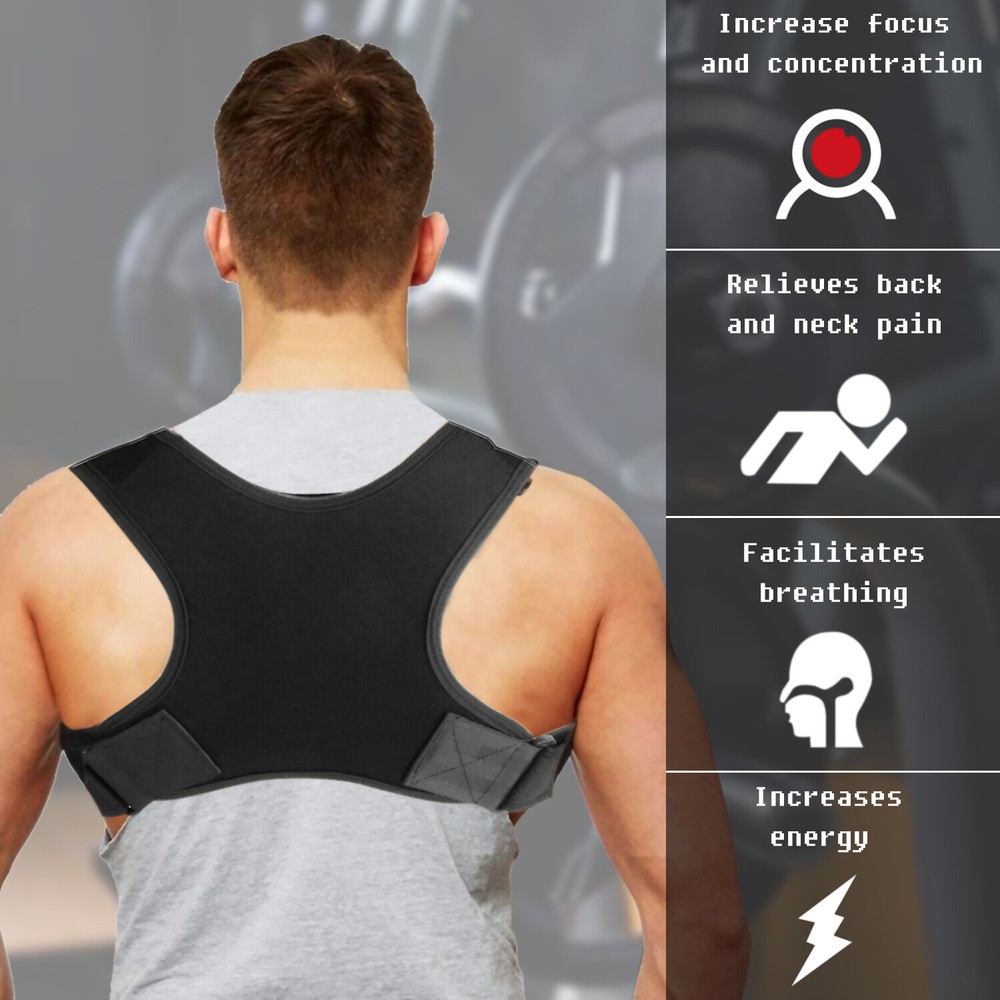 Adjustable Posture Corrector Brace: Gently Pulls Shoulders Back to Relieve Pain