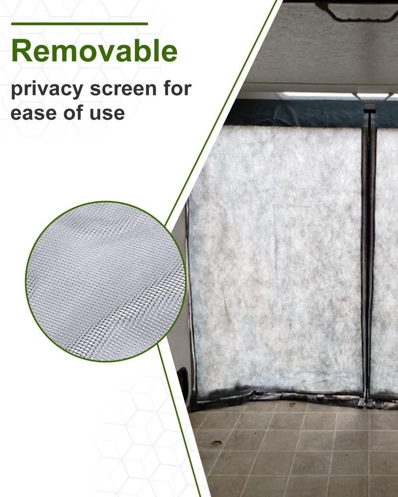 ELITEWILL Toy Hauler Screen Rear Opening Fits Ramp Doors Up to 90 Inch Tall