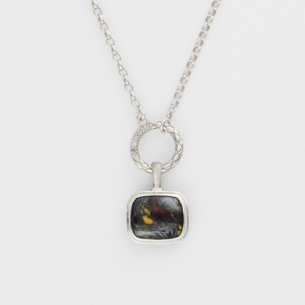Silver Stone Charm