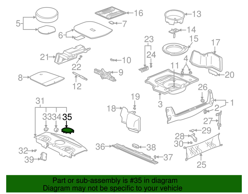 Genuine GM Speaker Grille 25682722