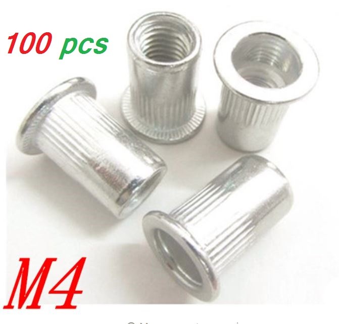 100 QT M4 Aluminum Rivnut Rivet nuts Insert 4mm