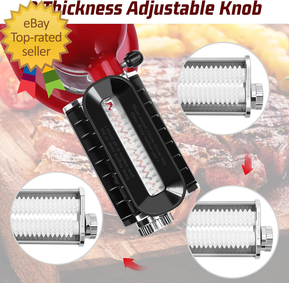 Adjustable Thickness Meat Tenderizer Attachment for Kitchenaid Stand Mixers Mea