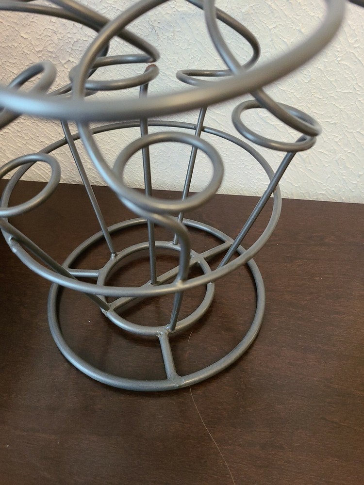 6 Bottle Wire Metal Wine Rack Tabletop Kitchen Wine Accessory 13" x 12"