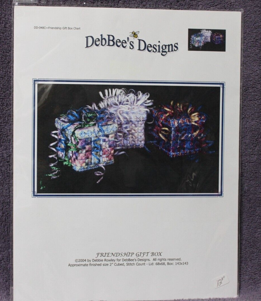 FRIENDSHIP GIFT BOX CHART needlepoint DebBee's Designs
