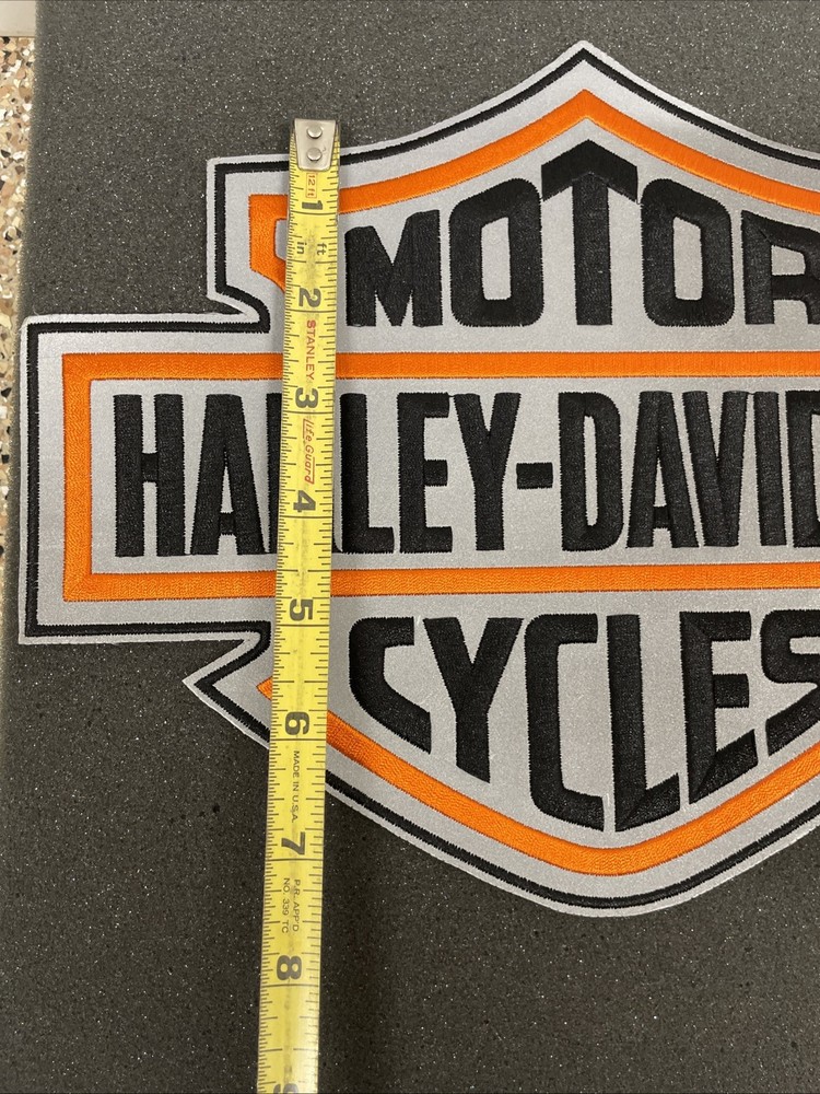 Harley Davidson HD Motor Cycles Shield ~10.75" jacket patch c/e