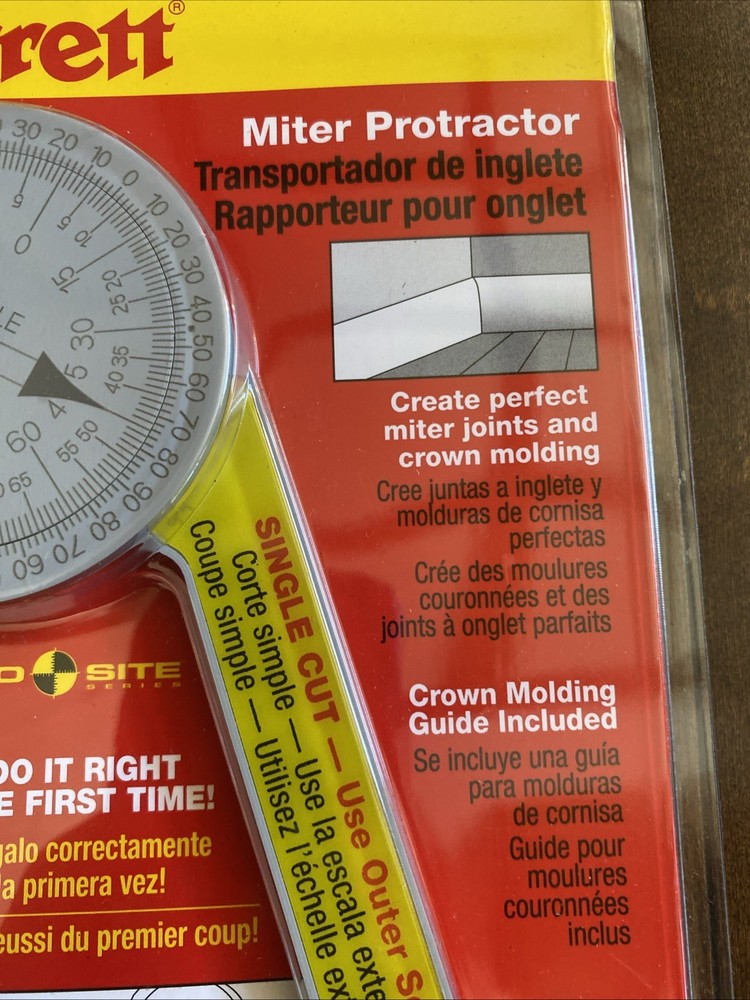 NEW Starrett 505P-7 Plastic Miter Protractor - 7"