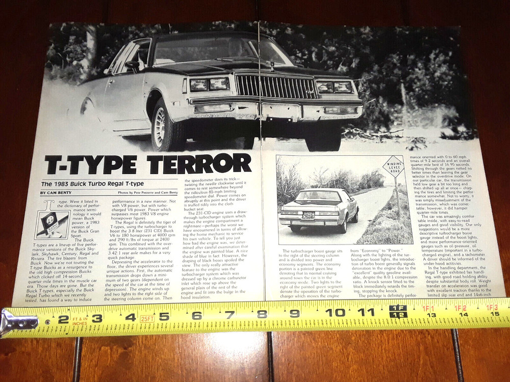 1983 BUICK TURBO T TYPE REGAL ORIGINAL ARTICLE