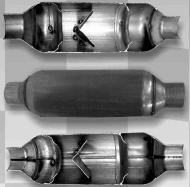 Performance Muffler JFP200 Flow Deflector Technology, Welded, Aggressive Sound