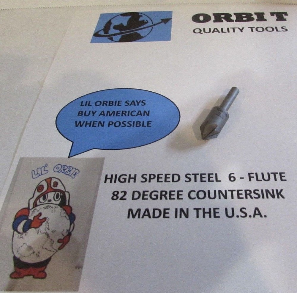 1/2" 6-FLUTE COUNTERSINK--U.S.A.--90 DEGREE
