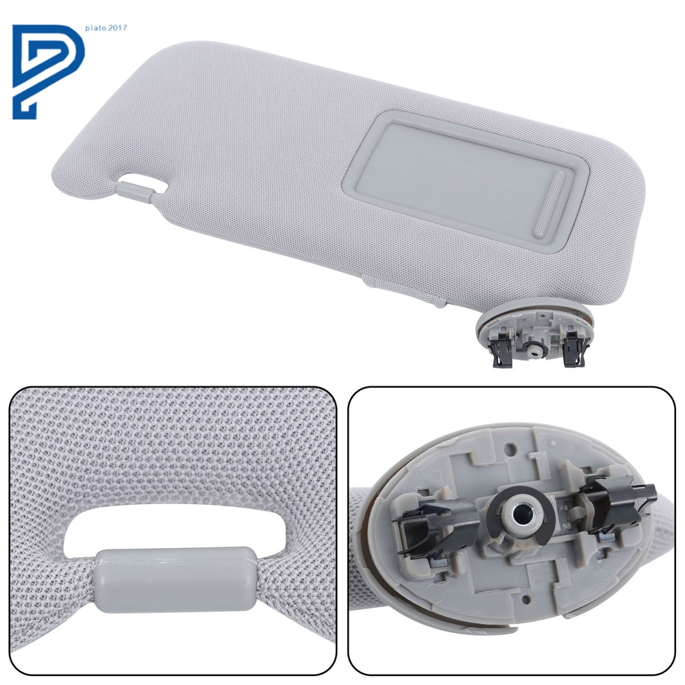 For Toyota Corolla 2009 2010 2011-2013 Left Driver Sun Visor Shade W/Mirror Gray