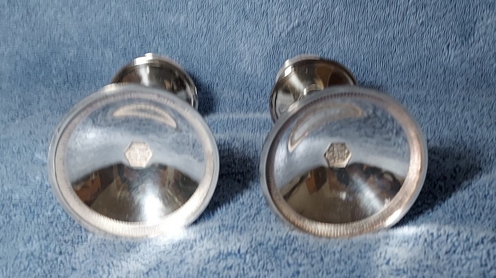 Two Vintage Silverplate Candlesticks Grape Vine Design Made in Spain Plator