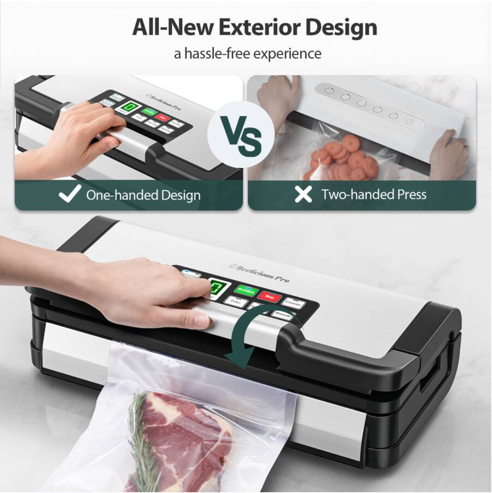Beelicious Pro VS9313 Vacuum Sealer Machine – Compact Kitchen Sealing – Open Box
