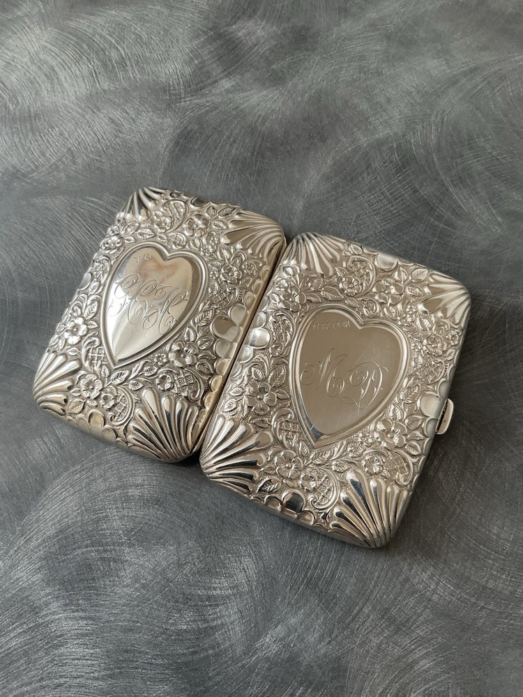 RARE SUPERB SOLID SILVER VICTORIAN CIGARETTE CASE WILLIAM THORNEYWORK 1897 84g