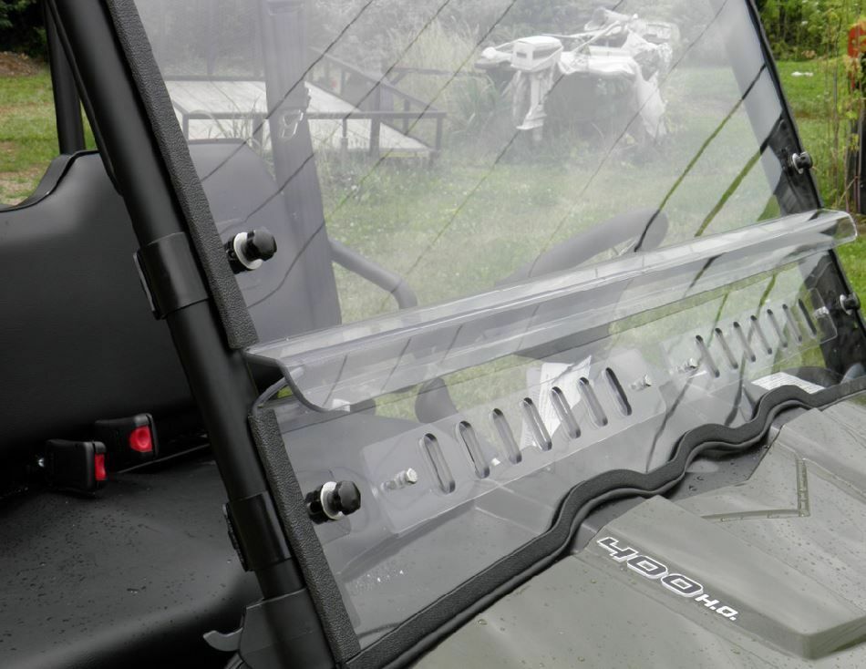 2009-2014 Polaris Ranger Mid Size 2-Pc Vented Windshield with Loop Clamps