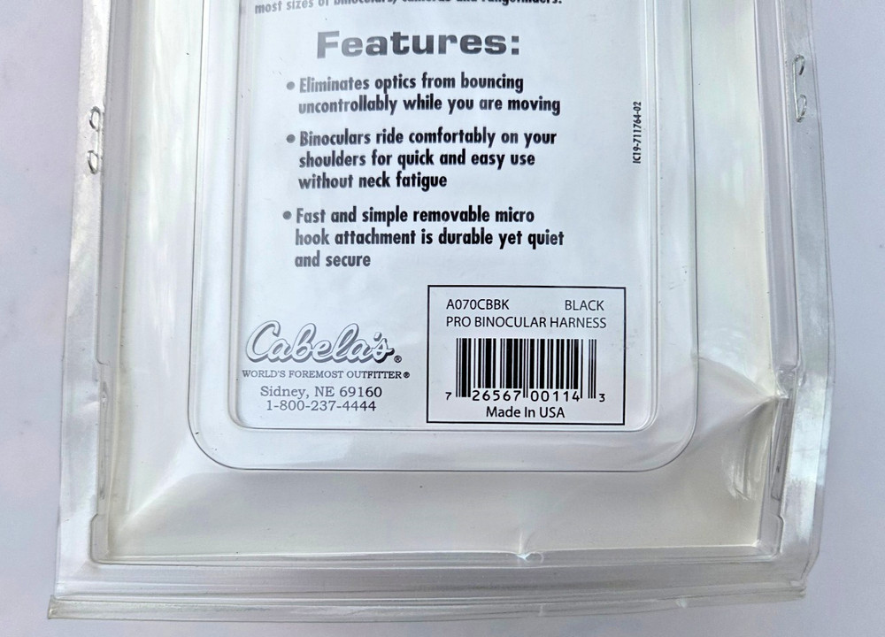 Cabela’s Hybrid Binocular Harness : New Sealed