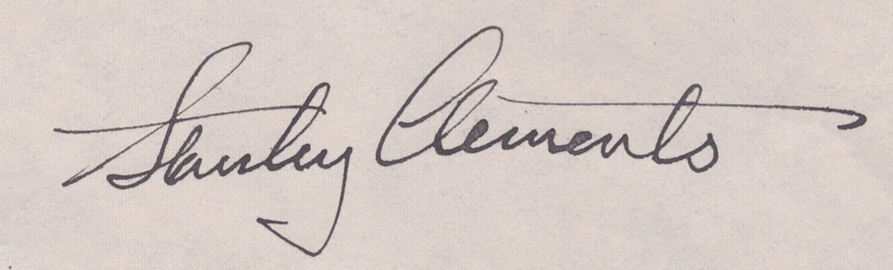 STANLEY CLEMENTS - DOCUMENT DOUBLE SIGNED 05/21/1947