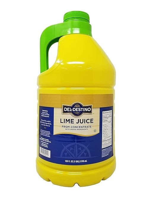 Del Destino Lime Juice 1 Gallon