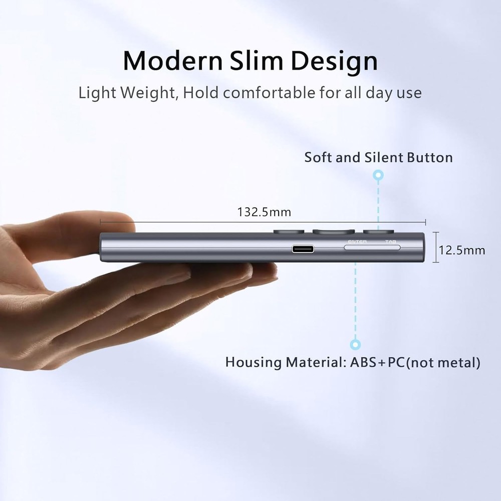 Customizable Wireless Clicker - Presentation Remote with USB-A for Classroom Use