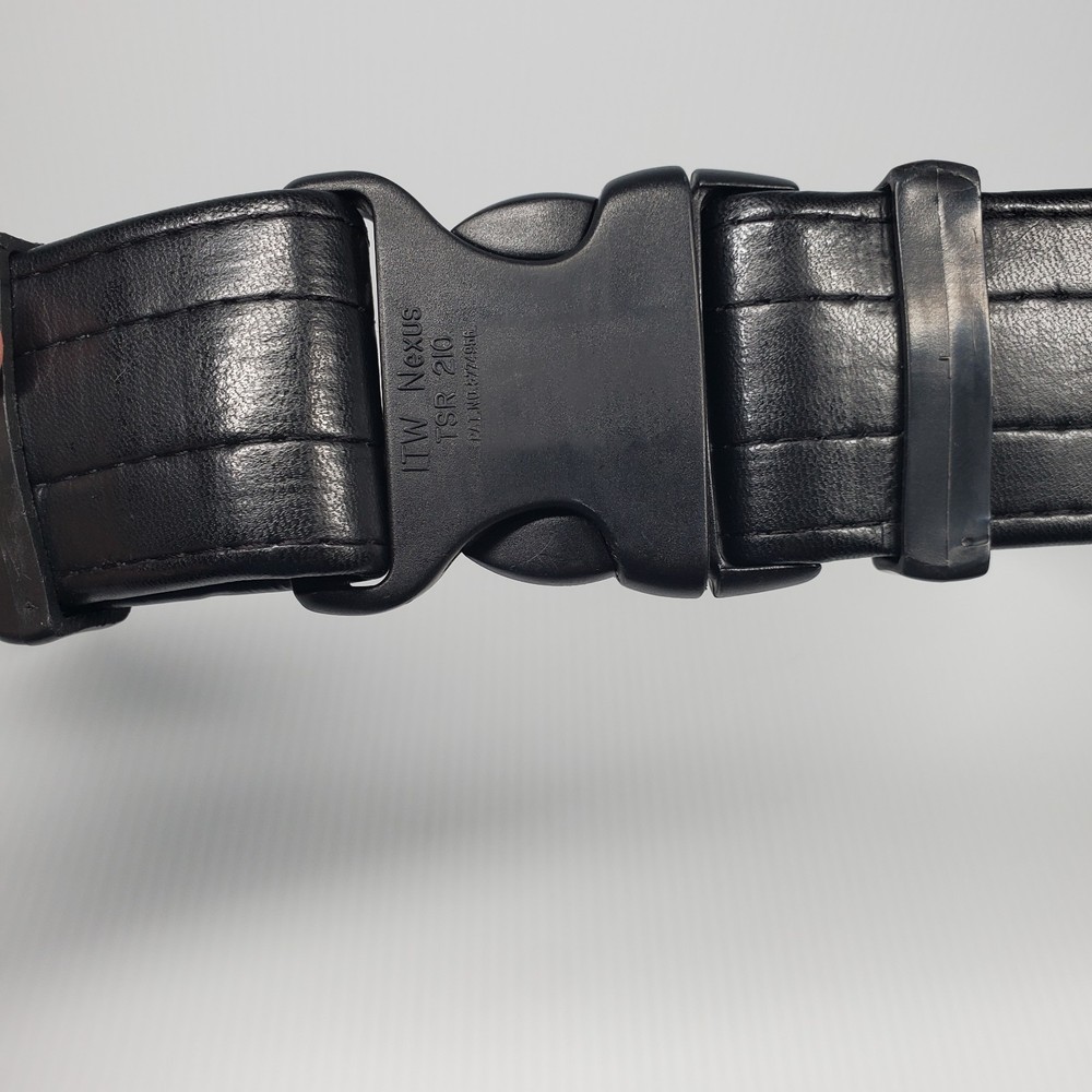 Uncle Mike's Mirage Duty Belt Leather 2" Medium Ultra Plain Black Hook and Loop