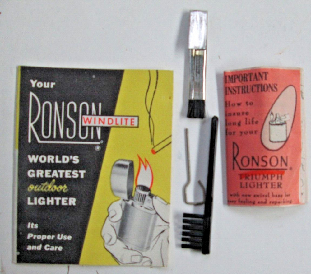 Ronson Instruction Papers for Windlite and Triumph Lighters, Brushes Tool Set 3