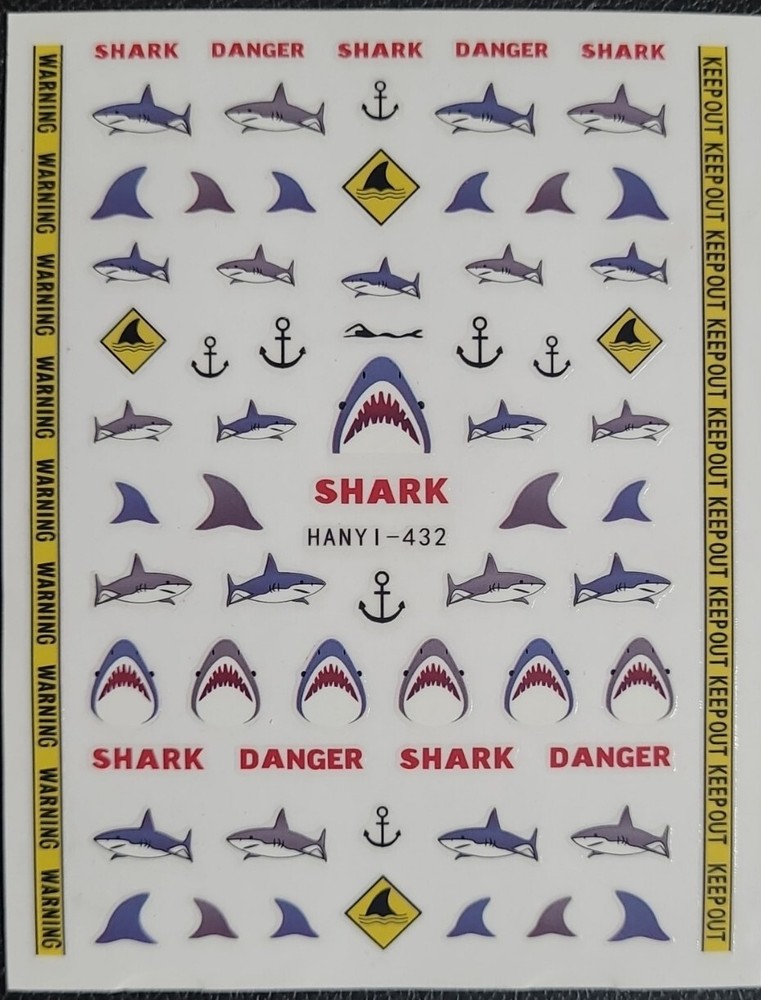 Shark Nail Art Stickers