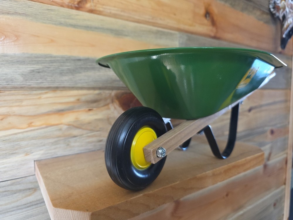 John Deere Wheelbarrow 17x9x6". Beautiful Display.