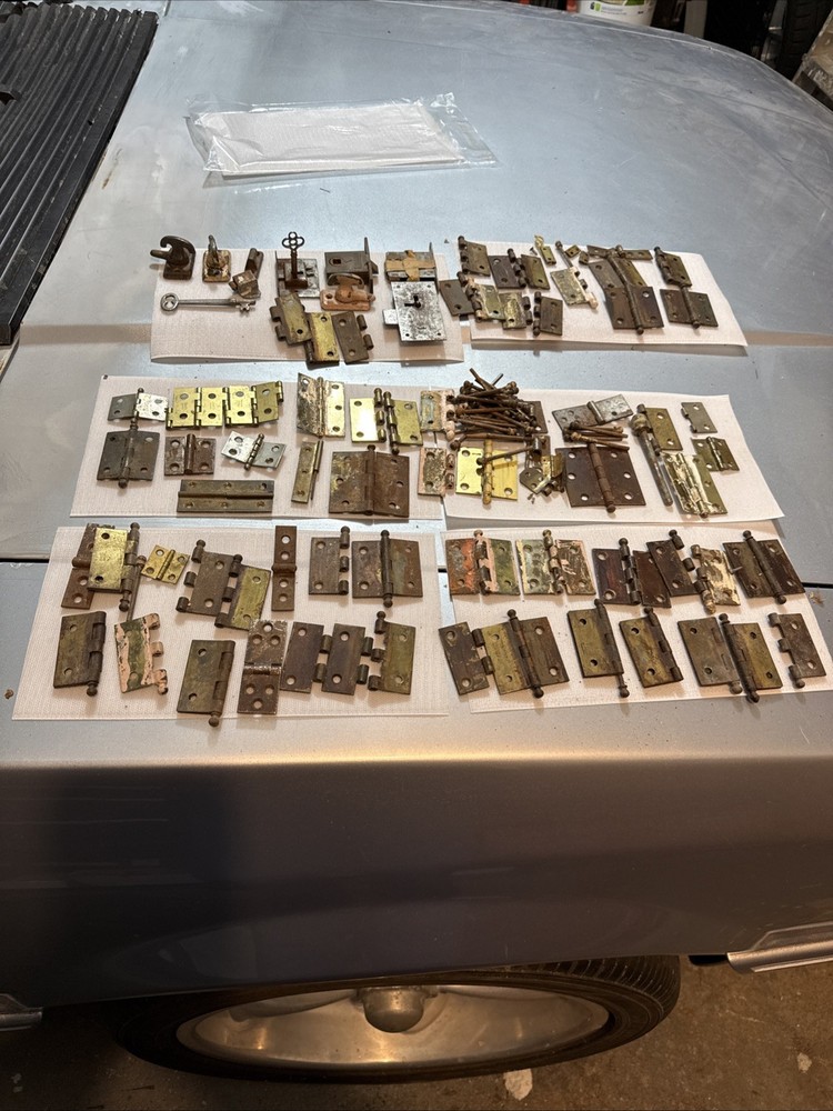 Vintage Brass Cabinet Locks & Hinges & Latches