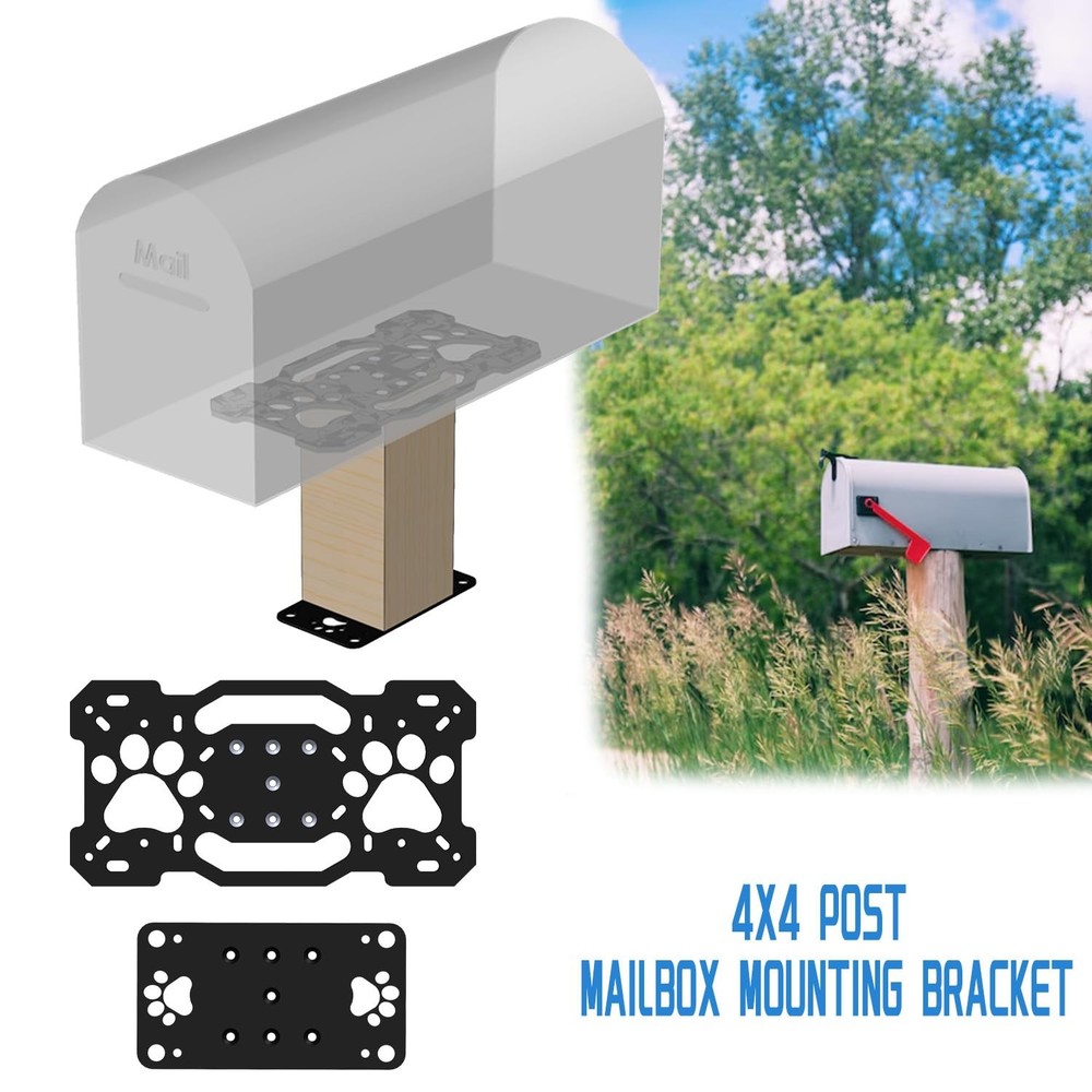 Mailbox Mounting Plate 4X4 Post Mailbox Mounting Bracket Mailbox Mounting Kit...