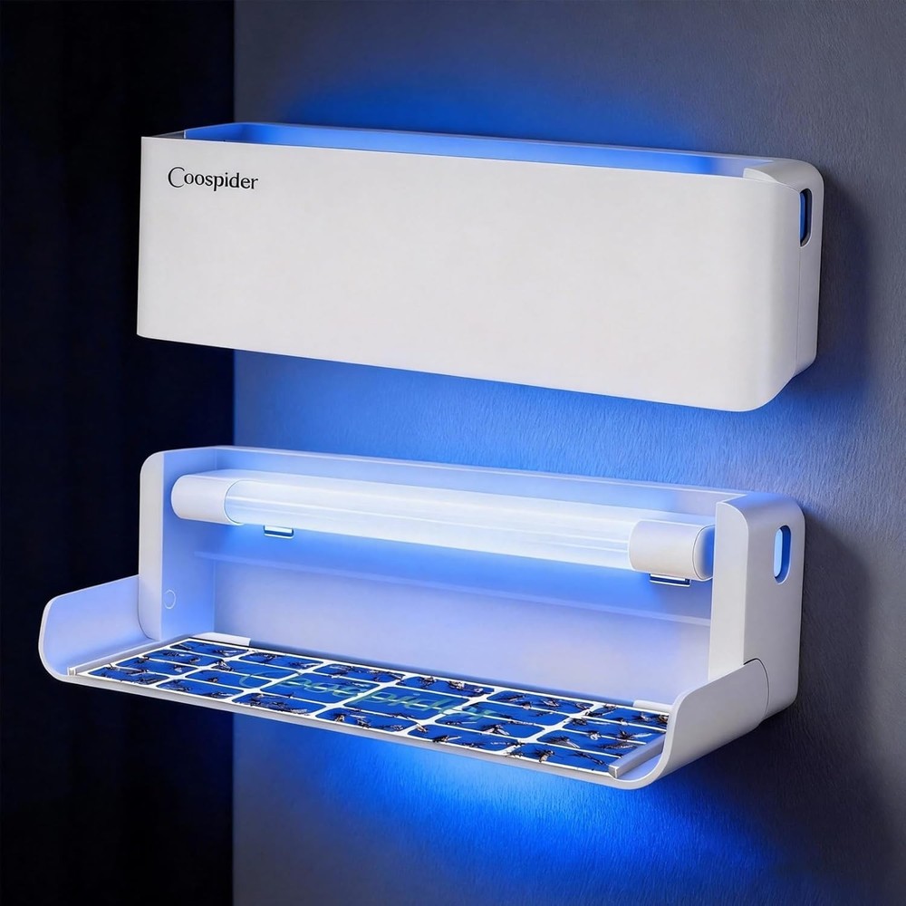 2 Pack Fly Trap Indoor, Fruit Fly Traps Wall Sconce UV Fly Light Bug Catcher for