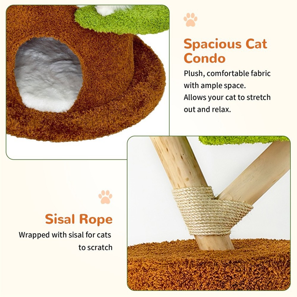 Robust Cat Tree Cat Kitty Scratching Post Fun Activity Center Padded Top Perch