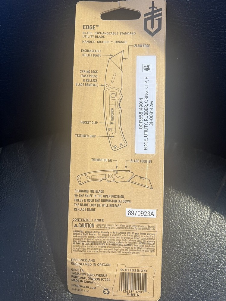 Gerber Edge Clip Folding Utility Knife