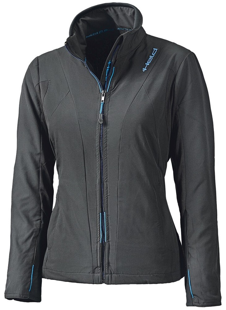 Held Clip in Windblocker Top Black Comfortable Ladies Softshell Functional Jacket