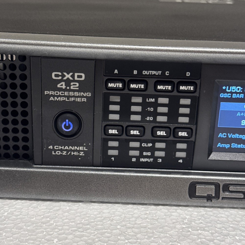 QSC CXD4.2 , 4 Channel Network Processing Amplifier
