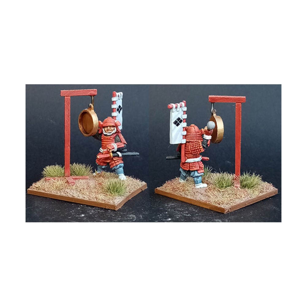 Dixon Samurai Mini 28mm War Gong w/Samurai Instrumentalist Pack New