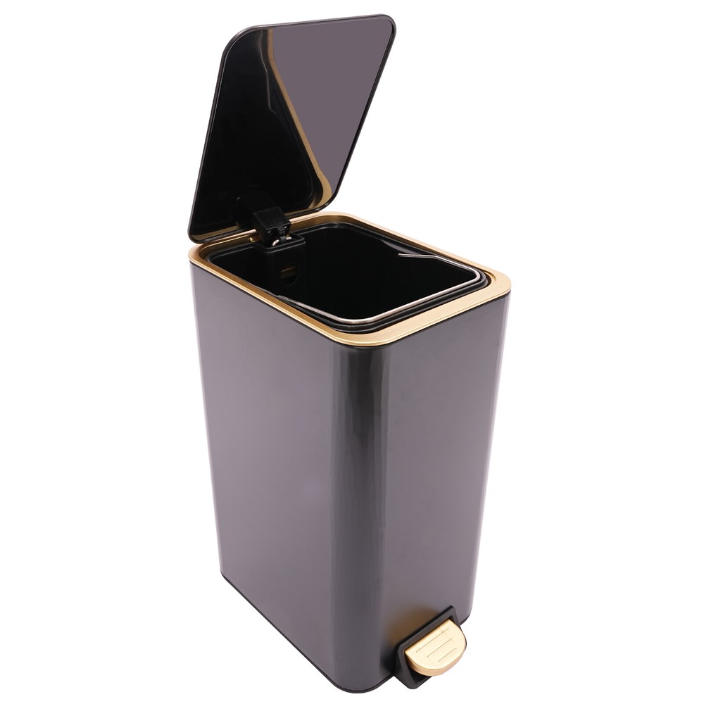 Bathroom Trash Can, Trash Can with Lid, Step Trash Bin